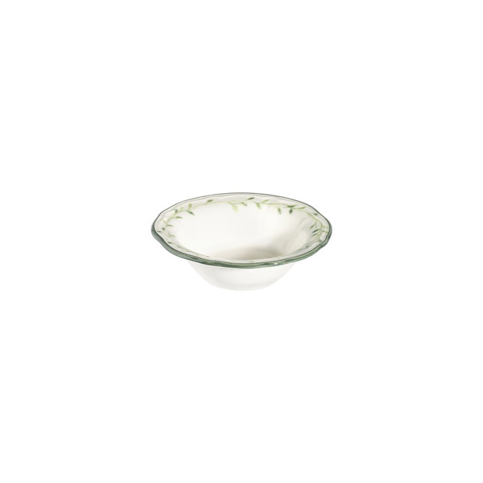 Hermia Olivessa Fulya Juego de Cena de 24 Piezas Blanco y Verde
